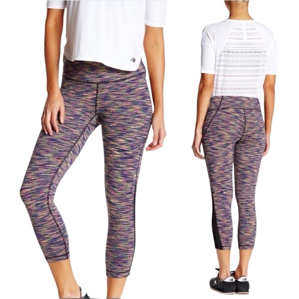 Zella Live Rainbow Cropped Leggings Size M
